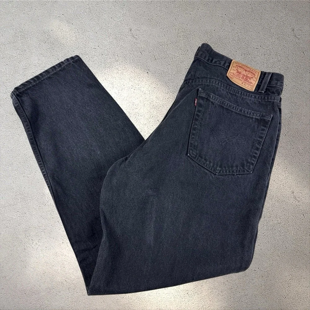 Vintage Levis 550 Jeans Fits 40x34 90s Black Baggy Straight Relaxed Denim‎ USA